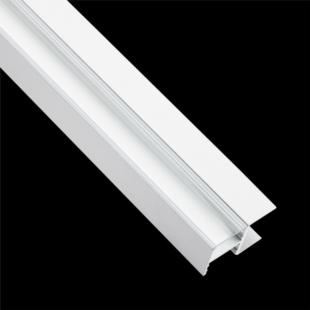 Nábytkový Eloxovaný Hliníkový Profil pro LED Pásky KM48, Stříbrný 1m + Průhledná Krytka + Záslepky LUMILED