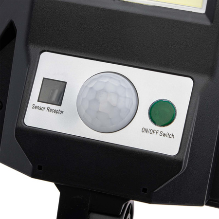 LED solární pouliční lampa 10W IP65 snímač pohybu + rukojeť + dálkové ovládání