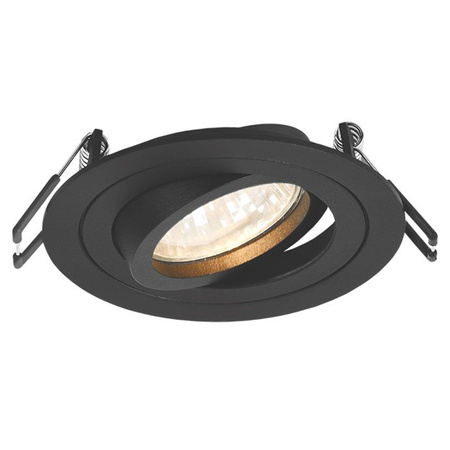 Zapuštěné stropní svítidlo Halogenové GU10 VIDEX černé kulaté pohyblivé