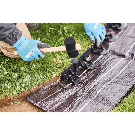 10x montážní kotva pro upevnění lemování Černá UNIBORD