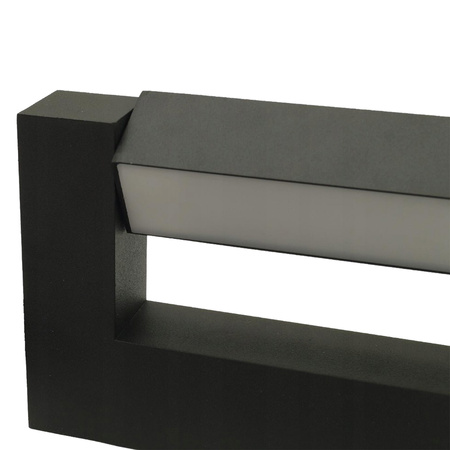 Svítidlo nad zrcadlo LOVIS Nástěnné koupelnové svítidlo LED 12W 840lm Černá Neutrální bila 60cm IP44 360°