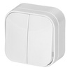 ToDo Switch Switch Dvojitý svícen Povrchová montáž IP20 ORNO WHITE