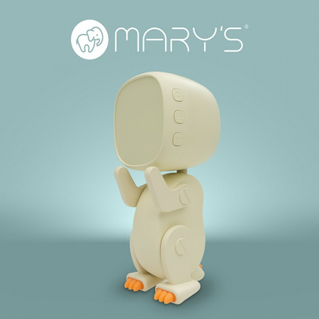 Dětský elektronický budík bílý dobíjecí 1200mAh ROBO MARY'S