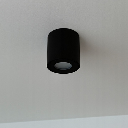 Svítidlo pro povrchovou montáž Tuba GU10 Round Black 84mm IP54 Moderní