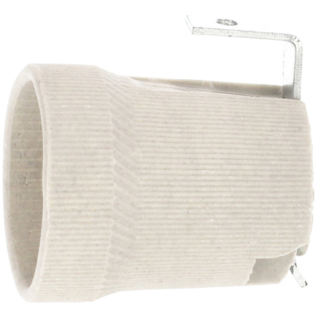 Porcelánová objímka žárovky E27 bílá PAWBOL