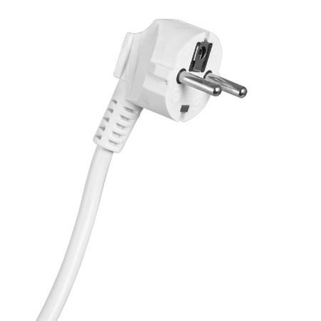 Zástrčka napájecího prodlužovacího kabelu – 4x zásuvka s uzemněním 3m 3x1mm 16A Bílá