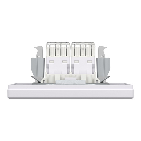 Počítačová zásuvka 2x RJ45 Cat. 6 UTP s rámem Bílá SCHNEIDER ASFORA