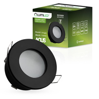 Halogenová Osvětlení Podhledová Koupelnová Hermetická GU10, IP44 Stálá Černá AQUS LUMILED