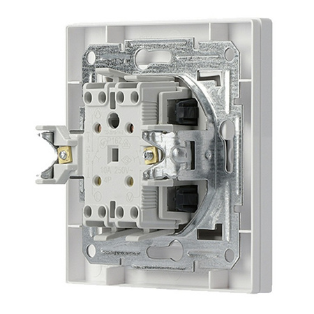 Roletový spínač s rámečkem. dvojitý Asfora. bílý