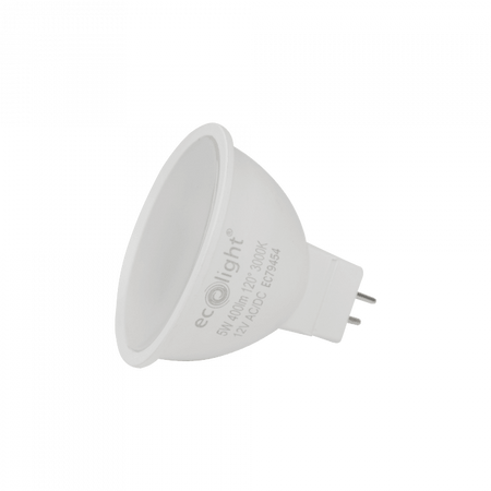 LED reflektorová žárovka MR16 GU5.3 5W 400lm 3000K Warm 12V Ecolight