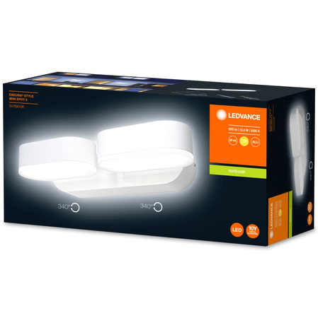 Nástěnné venkovní fasádní svítidlo pohyblivé 13W 800lm 3000K Endura Style Mini Spot LEDVANCE