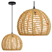 Stropní závěsné svítidlo Hemisphere OTIS IL MIO v boho stylu. ocel + šňůra 1x E27 GOLDLUX (Polux)