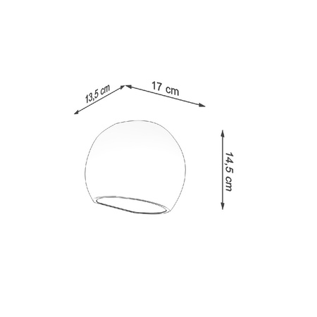 SOLLUX LED GLOBE E27 Nástěnné svítidlo Semi-circular lakované leskle bílé barvy