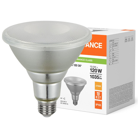 LED reflektorová žárovka E27 PAR38 13,5W = 120W 1035lm 2700K teplá bílá 30° Ledvance