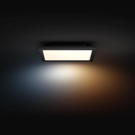 Povrchový LED panel Aurelle Black 19W CCT 30cm PHILIPS HUE Bluetooth + stmívač