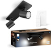 Stropní světlo LED Spot Runner černé 2x4,2W CCT PHILIPS HUE Bluetooth Zigbee + stmívač