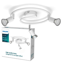 Stropní svítidlo LIMBALI 3x GU10 Nástěnné svítidlo Reflektor pohyblivý Bílá PHILIPS