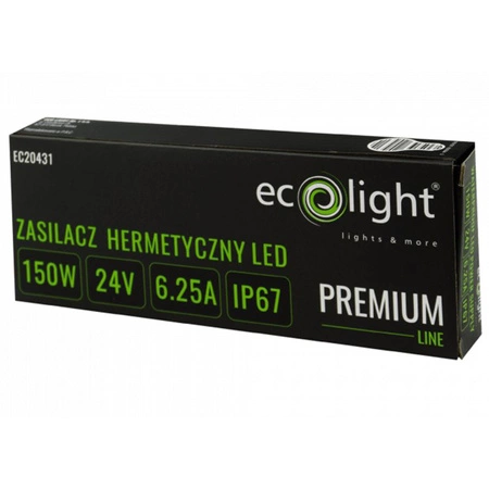 IP67 150W 24V Premium Ecolight LED napájecí zdroj
