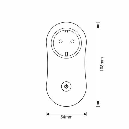 Chytrá Wifi USB zásuvka SMART Tuya s vypínačem 16A
