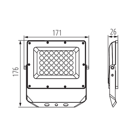 LED reflektor 30W 3240lm CCT 90° IP65 šedý ACETE Kanlux