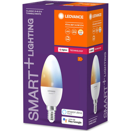 E14 B40 4.9W 470lm CCT LEDVANCE SMART+ ZigBee stmívatelná LED žárovka
