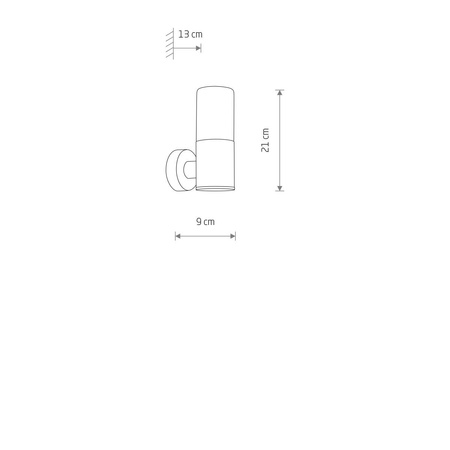 Venkovní zahradní lampa E27 černá Vodotěsná IP44 Moderní nástěnná lampa IDA 11371 Nowodvorski