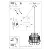 SOLLUX LED závěsné stropní svítidlo GATE E27 Overhang White Wire