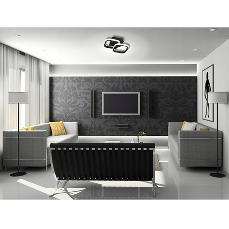 LED lustrové stropní svítidlo 16W NEBULA GEMINI Black