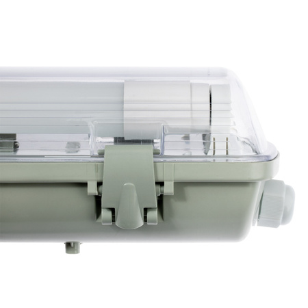 Hermetické Prachotěsné svítidlo 2x T8, G13 IP65 120cm + LED Trubice 18W 6500K LUMILED