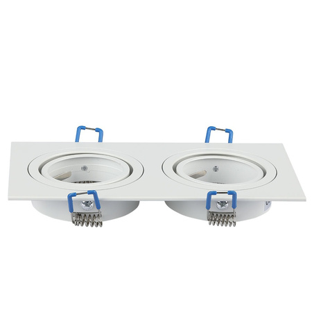 Stropní zapuštěné svítidlo 2xGU10 čtvercové bílé VT-783 V-TAC