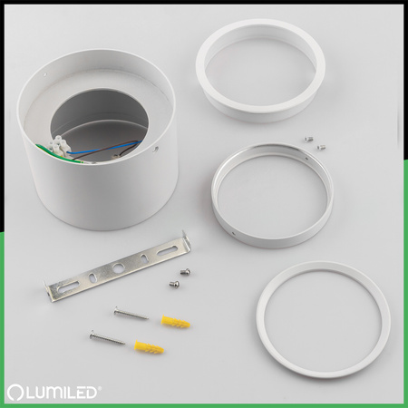 Povrchová montáž HALOGEN SPOT TUBA Movable GU10 AR111 Round White 100mm TELES LUMILED