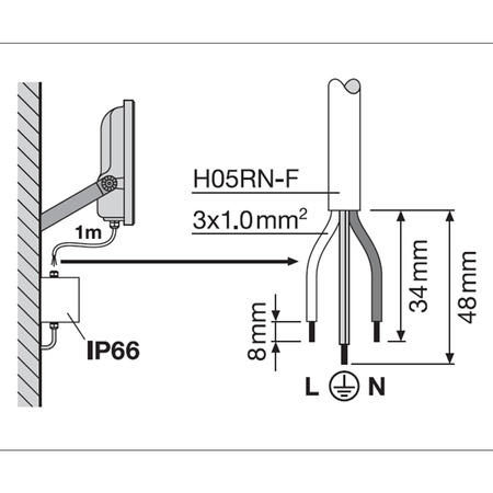 LED reflektor 8W 1100lm 3000K IP66 černý LEDVANCE reflektor