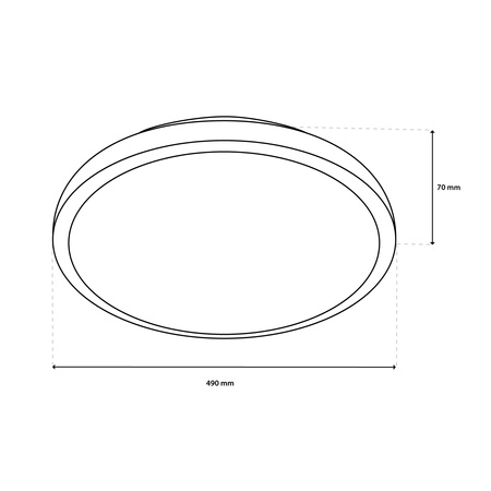 LED stropní plafon AGA2 72W IP44 CCT bílý kulatý 50cm + LUMILED PILOT