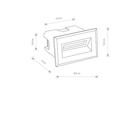 Venkovní zahradní lampa BAY LED S 8164 3W 3000K zapuštěná černá Nowodvorski