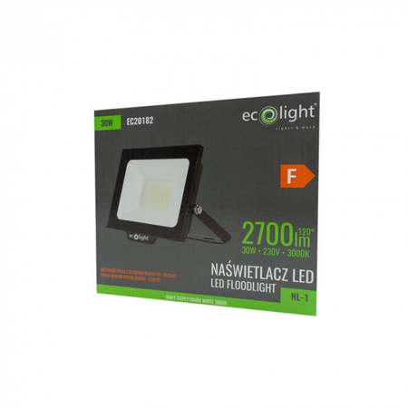 LED reflektor Reflektor 30W 2700lm 3000K Teplé IP65 NL-1 Ecolight