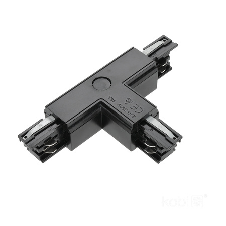 Přípojnicový spínač 3-okruhový T vnější černý Kobi