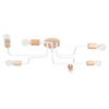 Stropní lustr 6x E27 Přírodní dřevo Bílý Timbo Peach Puff SL.1666 Sollux