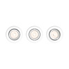 3x Zásuvné halogenové svítidlo ENNEPER GU10 Round Movable White PHILIPS