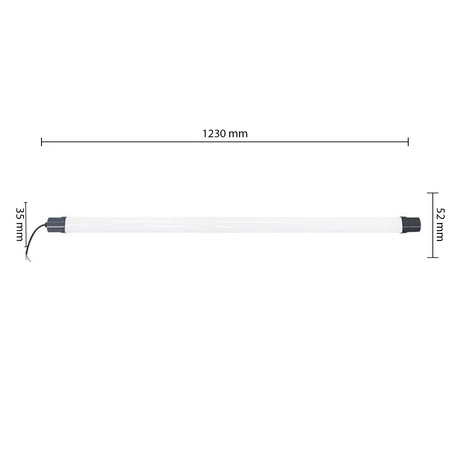 Lineární svítidlo LED 36W 3820lm 6500K Cold 120° Black IP65 Masterled