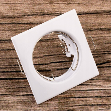 Halogenová Podhledové svítidlo GU10, MR16 Stálá Čtvercová Bílý Plech PAVO LUMILED