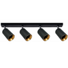 Páskové svítidlo Stropní a nástěnné LED svítidlo 4 x GU10 MARIBEL Black GOLDLUX (Polux)
