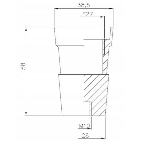 Bakelitová objímka žárovky E27 černá PAWBOL