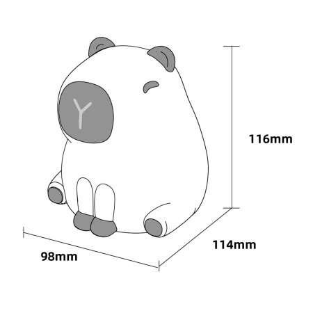 Sanico Goldlux LED 1W 3000K RGBW Beige Stmívatelná dekorativní lampa Capybara