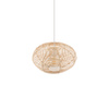 E27 Bílá skandinávská závěsná stropní lampa RATTAN S 11153 Nowodvorski