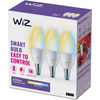3x LED žárovka E14 Candle C37 4,9W = 40W 470lm 2700-6500K TW Smart SMART WiFi Bluetooth App WiZ
