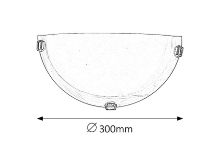 Nástěnné poloprofilové svítidlo LED E27 White Classic Alabastro 3001 Rabalux