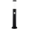 Venkovní zahradní lampa E27 BLACK POST 45 cm s pohybovým a soumrakovým senzorem