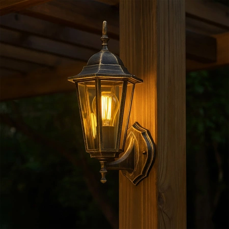 Zahradní nástěnná lampa lucerna E27, Patina BELLIS LUMILED