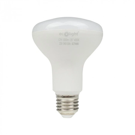 LED reflektorová žárovka R80 E27 12W 1080lm 4000K neutrální bílá Ecolight