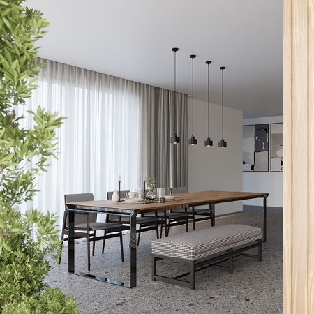 SAVAR 2 2xE27 Černé moderní stropní svítidlo SOLLUX